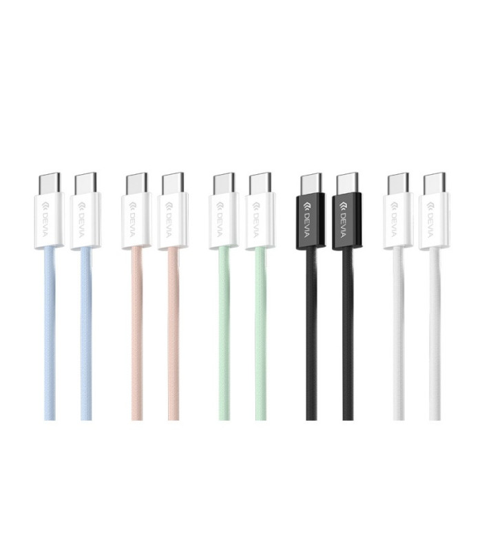 "Devia" kabelis Smart EC325 PD USB-C - USB-C 1,0 m 60W 3A mėlynas
