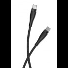 "Maxlife" MXUC-08 kabelis USB-C - USB-C 1,0 m 60W juodas nailonas