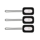 Bagažo etikėtė lagaminui, 3 vnt., juoda