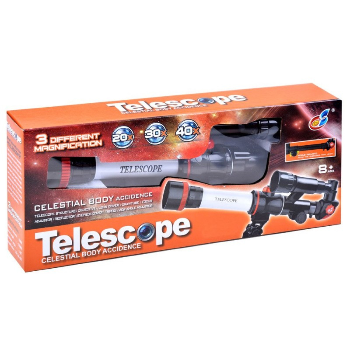 Stebėjimo teleskopas Optinis teleskopas 3 x okuliarų trikojis ES0020