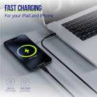 "Allity" kabelis AUC-02 USB-C - USB-C 1,0 m 100W juodas