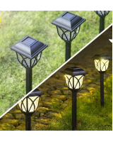Saules enerģijas dārza lampas 6 gab.