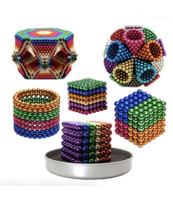 Krāsainas magnētiskās bumbiņas 216 gab. 3mm