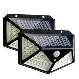 100 LED apgaismojums ar kustības sensoru un saules bateriju