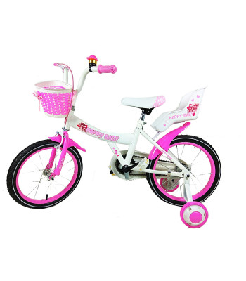 Bērnu velosipēds Rozā ar 12 collu riepām Happy Baby PR-1512