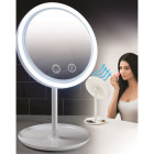 Spogulis ar LED apgaismojumu un iebūvētu ventilatoru „Beauty Breeze”
