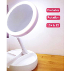 Divpusējs palielināms tualetes spogulis ar LED apgaismojumu MYFOLD