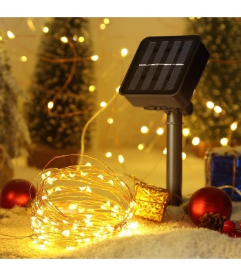 300LED elastīga stieples virtene 30m ar saules bateriju un pulti